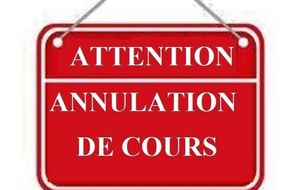 Annulation séance longe cote 29/8