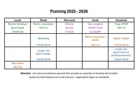 Début des cours- Horaires- Tarifs